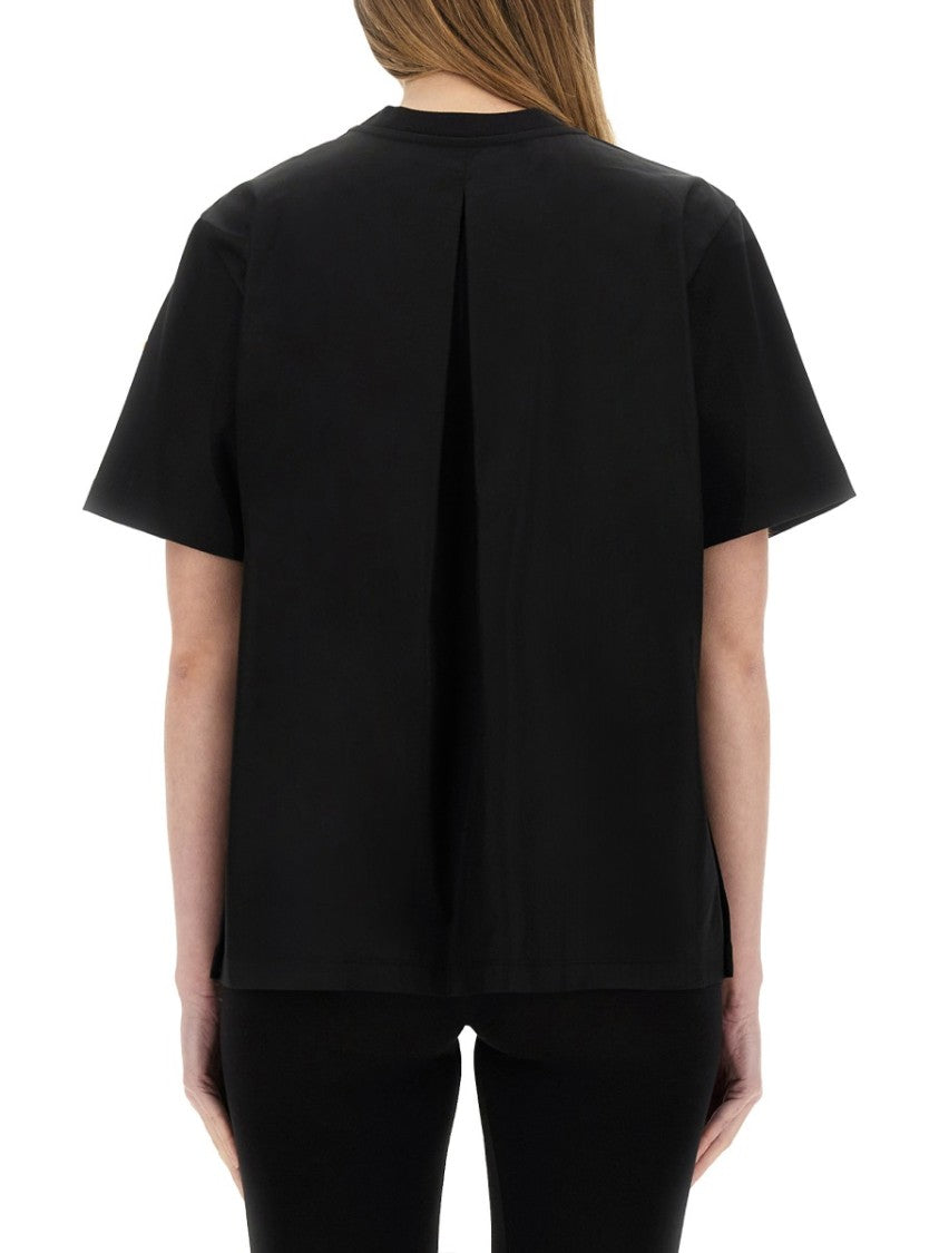 Moncler T-Shirt With Side Button Detail In Soft Cotton