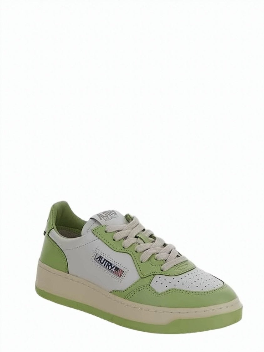 Autry Perforated Leather Low-Top Sneakers With Signature Branding