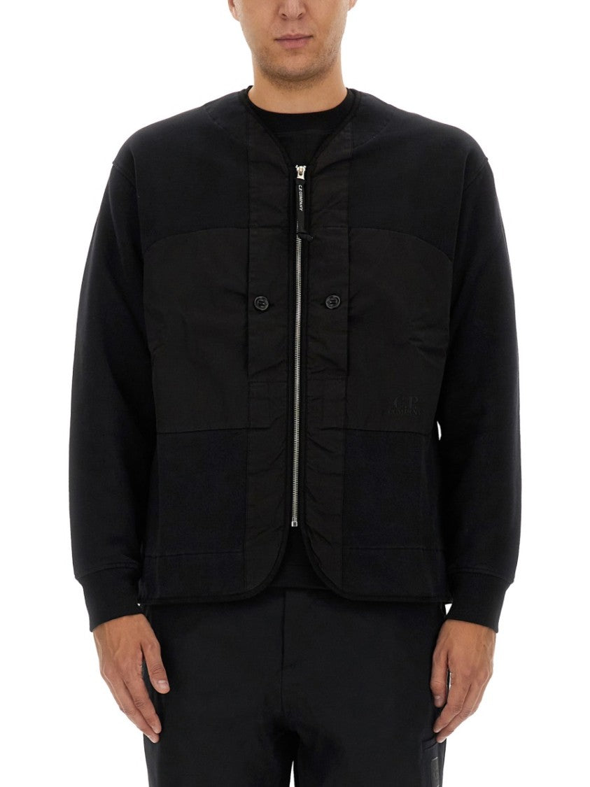 C.P. Company Buttoned Front Zip Sweatshirt