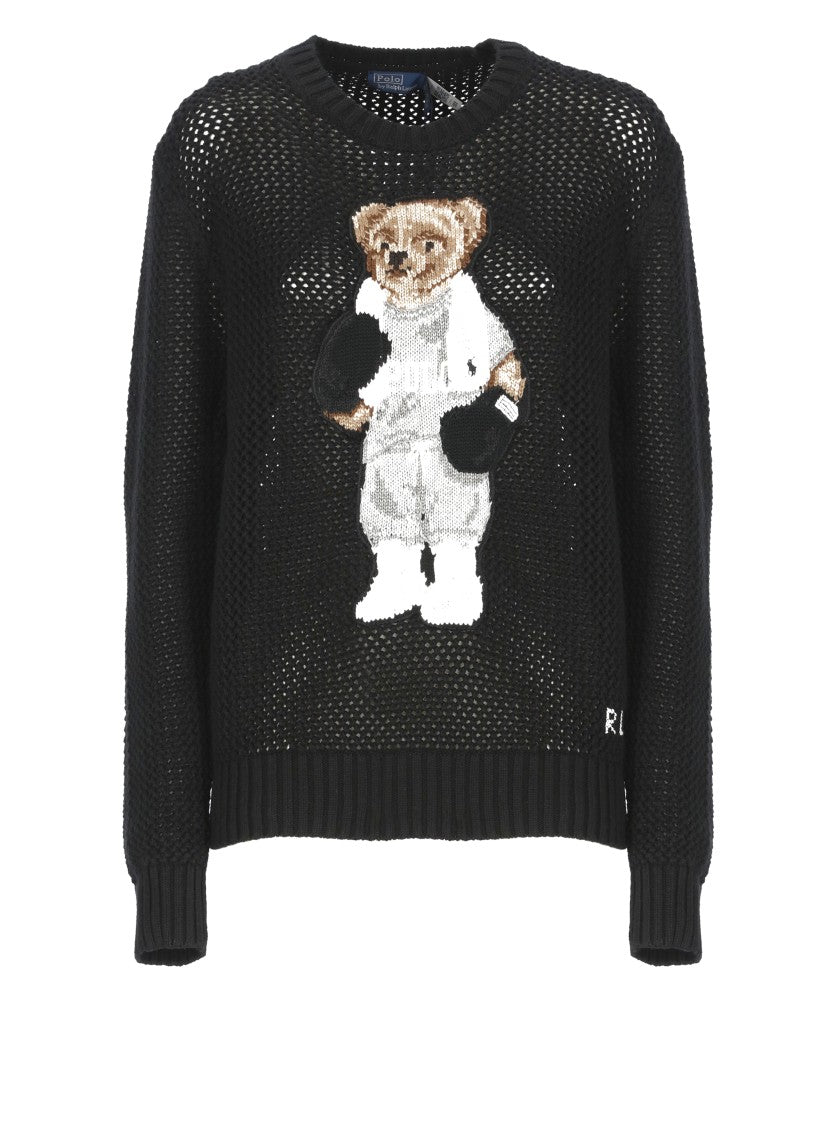 Polo Ralph Lauren Teddy Bear-Embroidered Wool Sweater