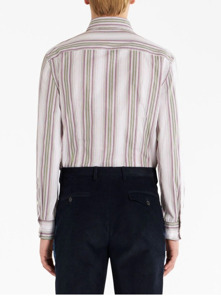 Etro Slim Fit Vertical Striped Shirt