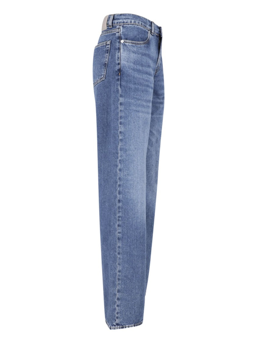 Our Legacy Blue Wide-Leg Faded Denim Jeans