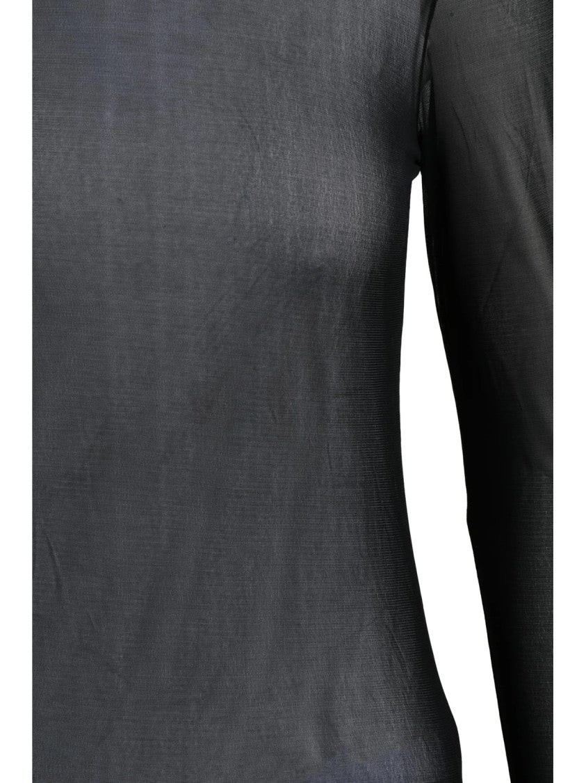 Maison Margiela Black Viscose Sheer Bodysuit