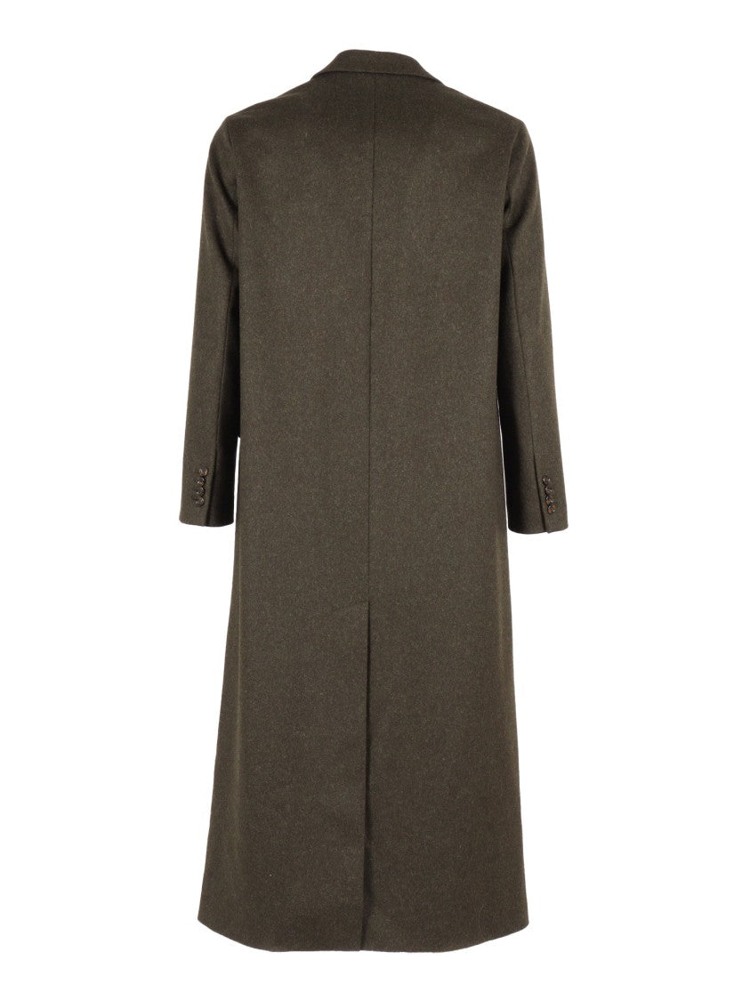 Aspesi Mid-Length Tailored Coat With Structured Collar
