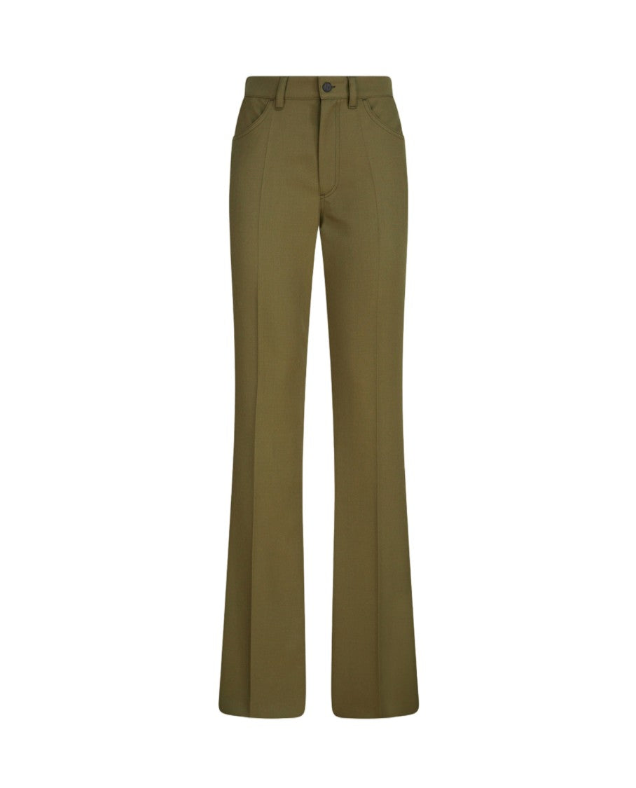 The Attico Tailored Flare Pants With Front Pence And Sleek Silhouette