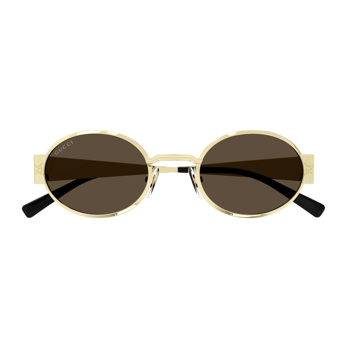 Gucci Gg1854s Oval Gold Metal Frame Sunglasses