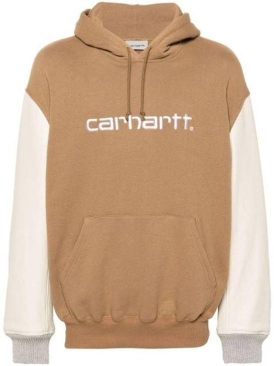 Junya Watanabe Two-Tone Hooded Sweatshirt With Bold Logo Detail