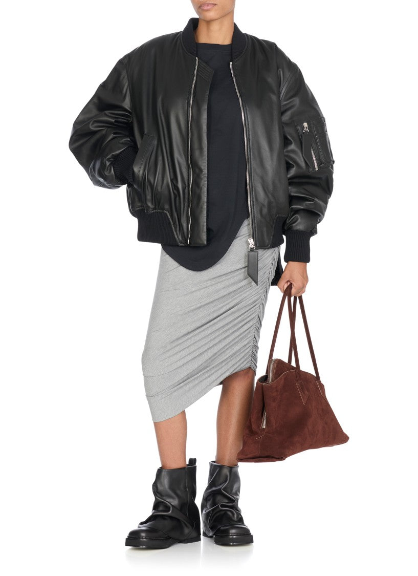 The Attico Grey Viscose Skirt