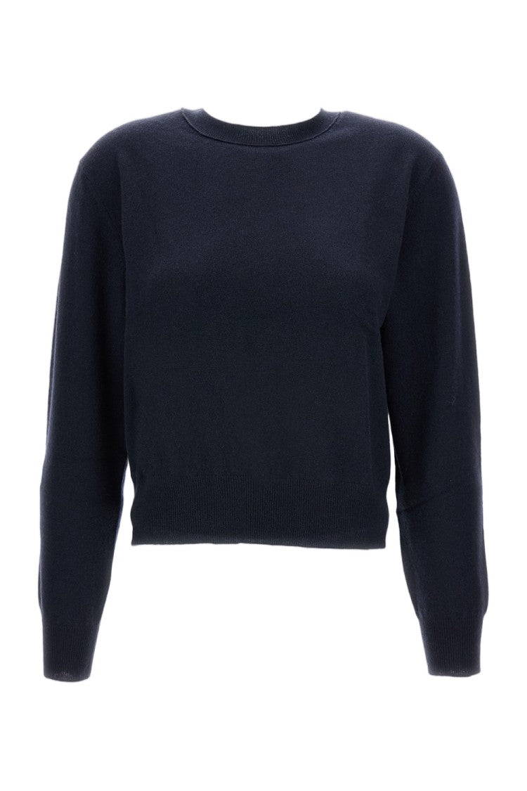 Lisa Yang Cropped Wool Sweater With Ribbed Trim And Structured Fit