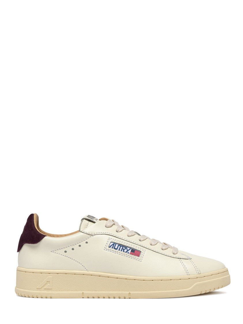 Autry Low-Top Leather Sneakers With Suede Heel Tab