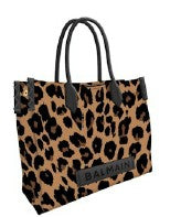 Balmain Leopard Print Tote Bag With Structured Silhouette