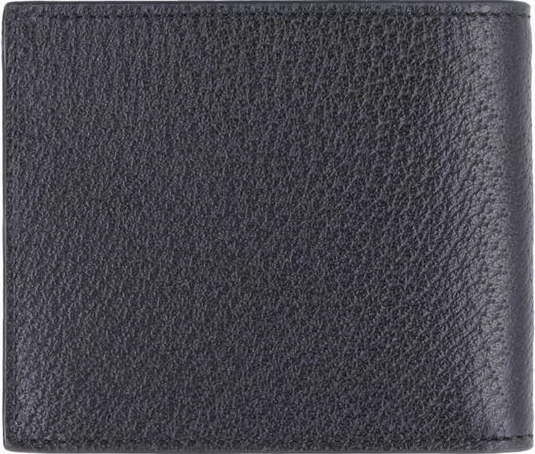 Gucci Compact Bifold Wallet With Textured Leather