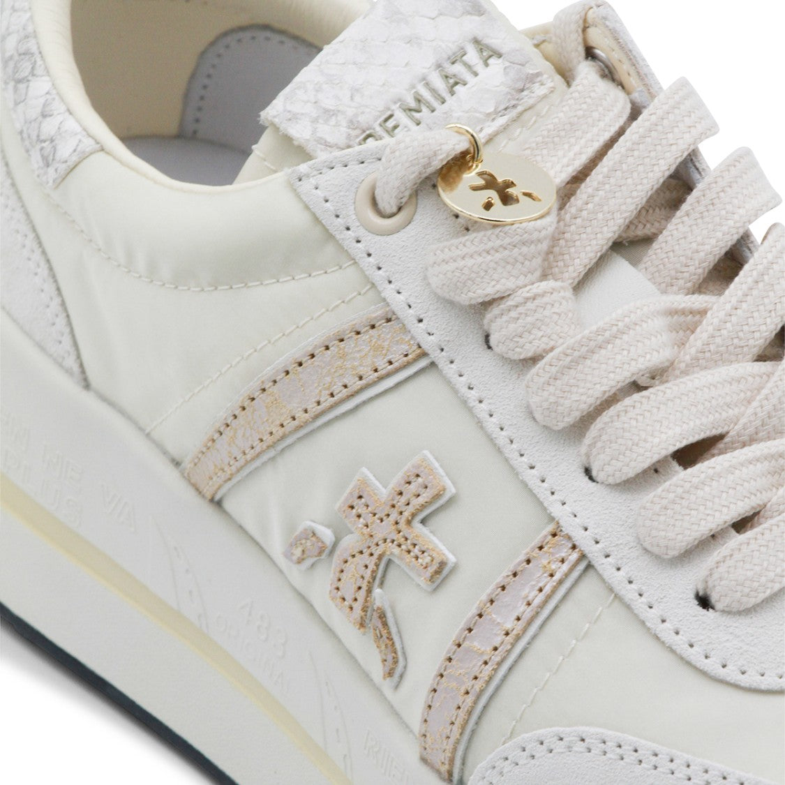 Premiata White Leather Bethcoin Sneakers