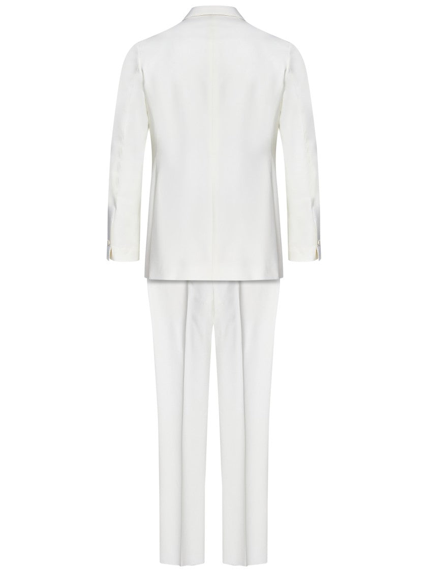 Franzese Collection Tailored Virgin Wool White Suit