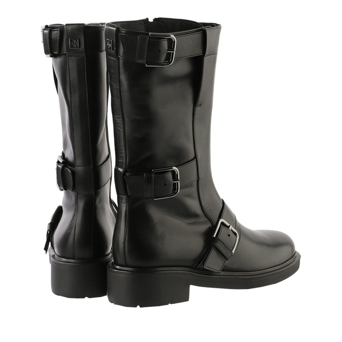 Högl Black Billie Smooth Finish Buckle Straps Leather Ankle Boots
