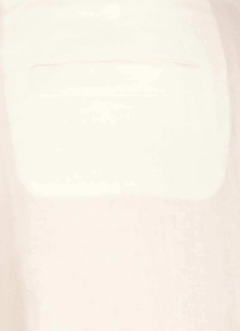 Peserico White Linen Bermuda Shorts