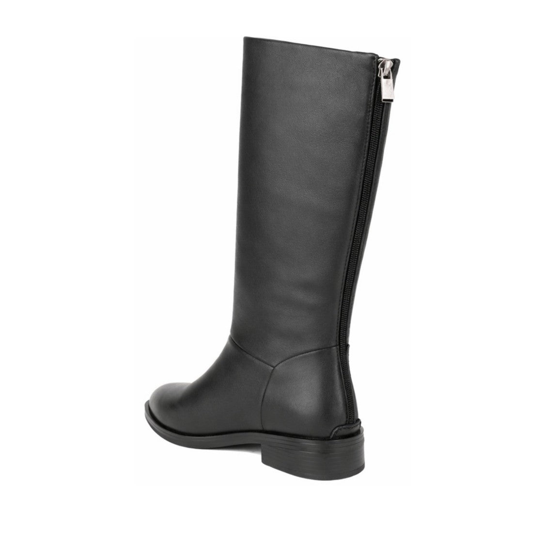 Linda Baumann Black Leather Tall Back Zip Boots