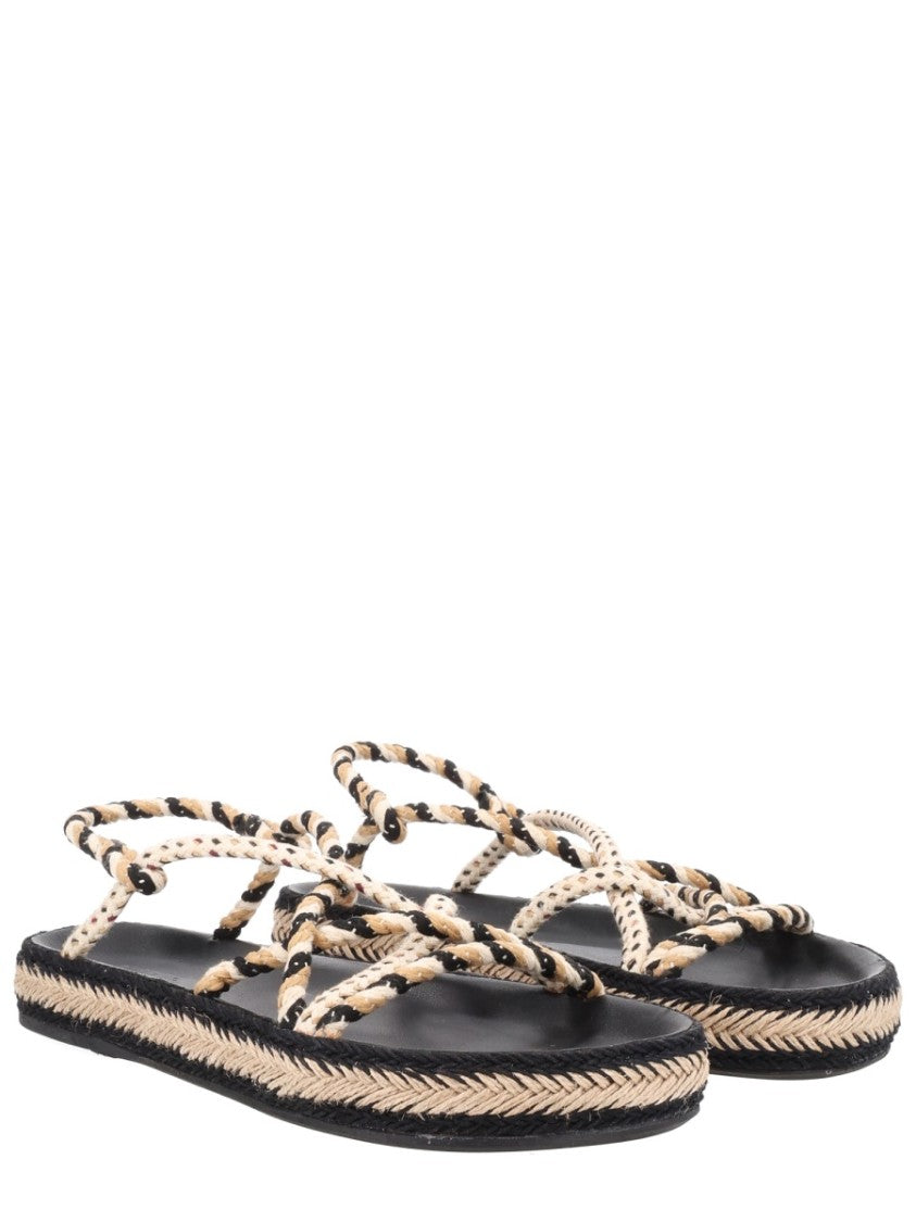 Isabel Marant Kitza Cotton Braided Strap Sandals