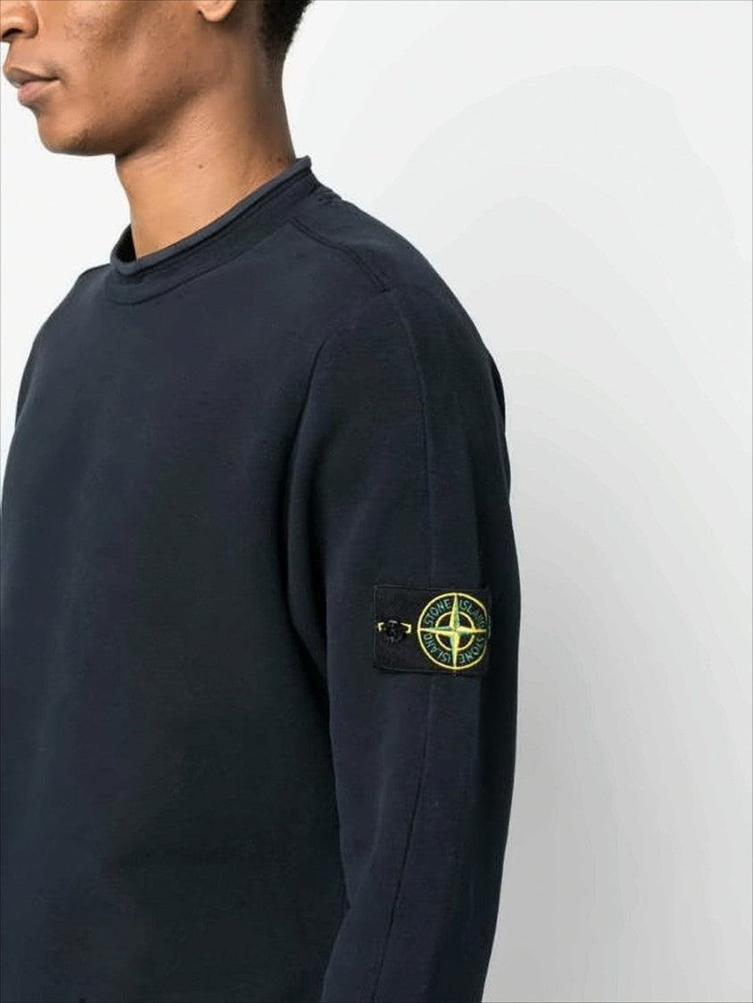 Stone Island Black Long-Sleeve Crewneck Sweatshirt