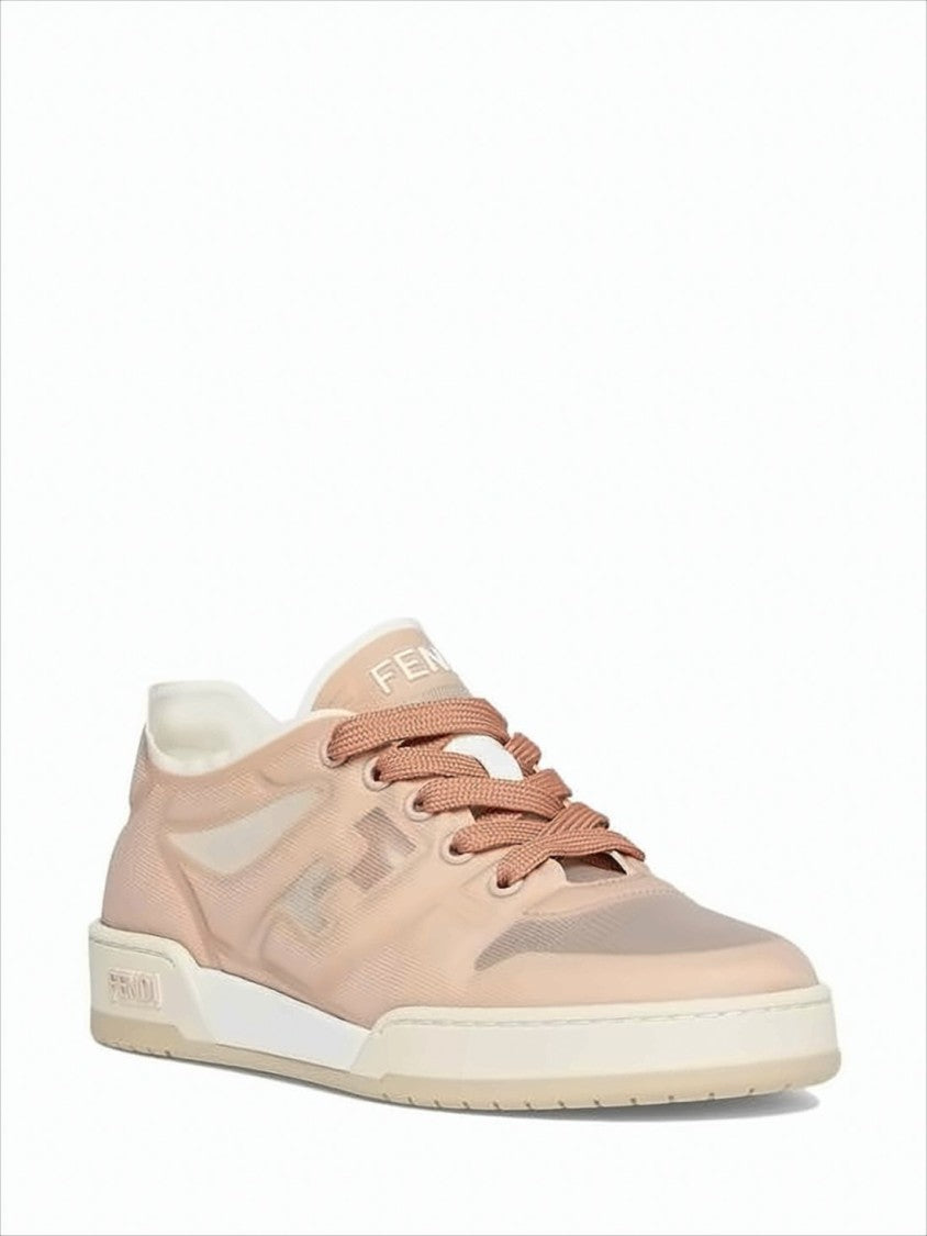 Fendi Translucent Mesh Low-Top Sneakers With Branded Accents