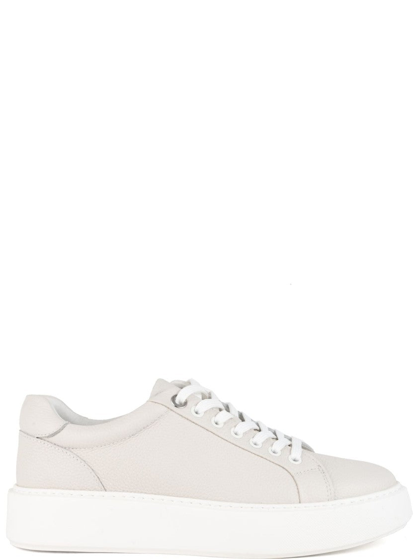 Sergio Moretti White Leather Trainers