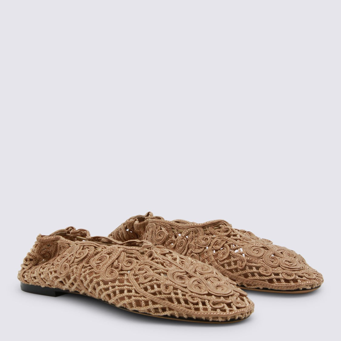 Odissi Intricate Open-Weave Flat Shoes With Textured Upper