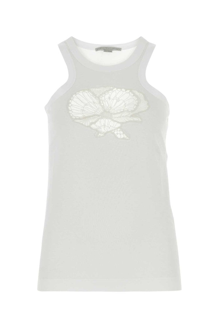 Stella Mccartney White Cotton Tank Top