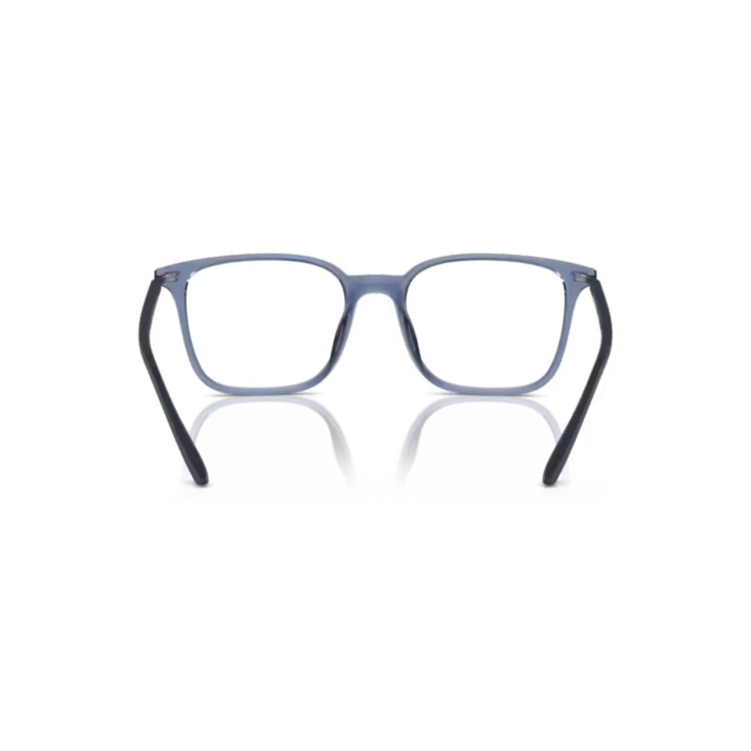 Emporio Armani 3242U Vista Rectangular Frame Eyeglasses With Translucent Blue Front
