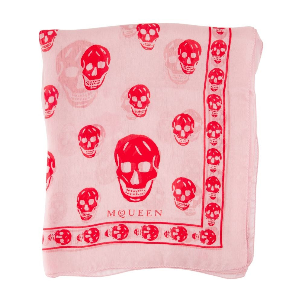Alexander Mcqueen Skull Scarf - Silk - Pink