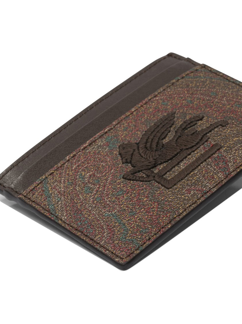 Etro "Arnica" Card Holder With Pegasus
