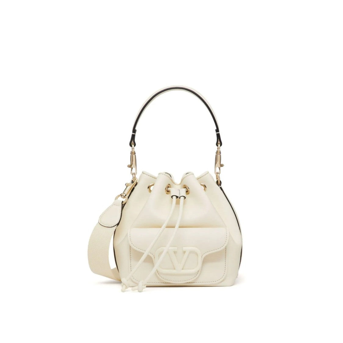 Valentino Garavani Locò Leather Bucket Bag