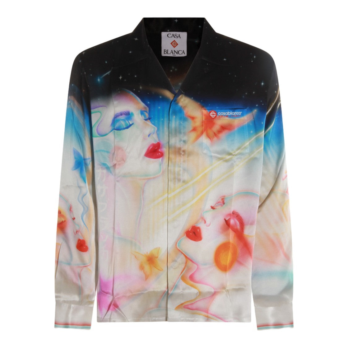 Casablanca Surreal Print Long-Sleeved Shirt With Ethereal Design