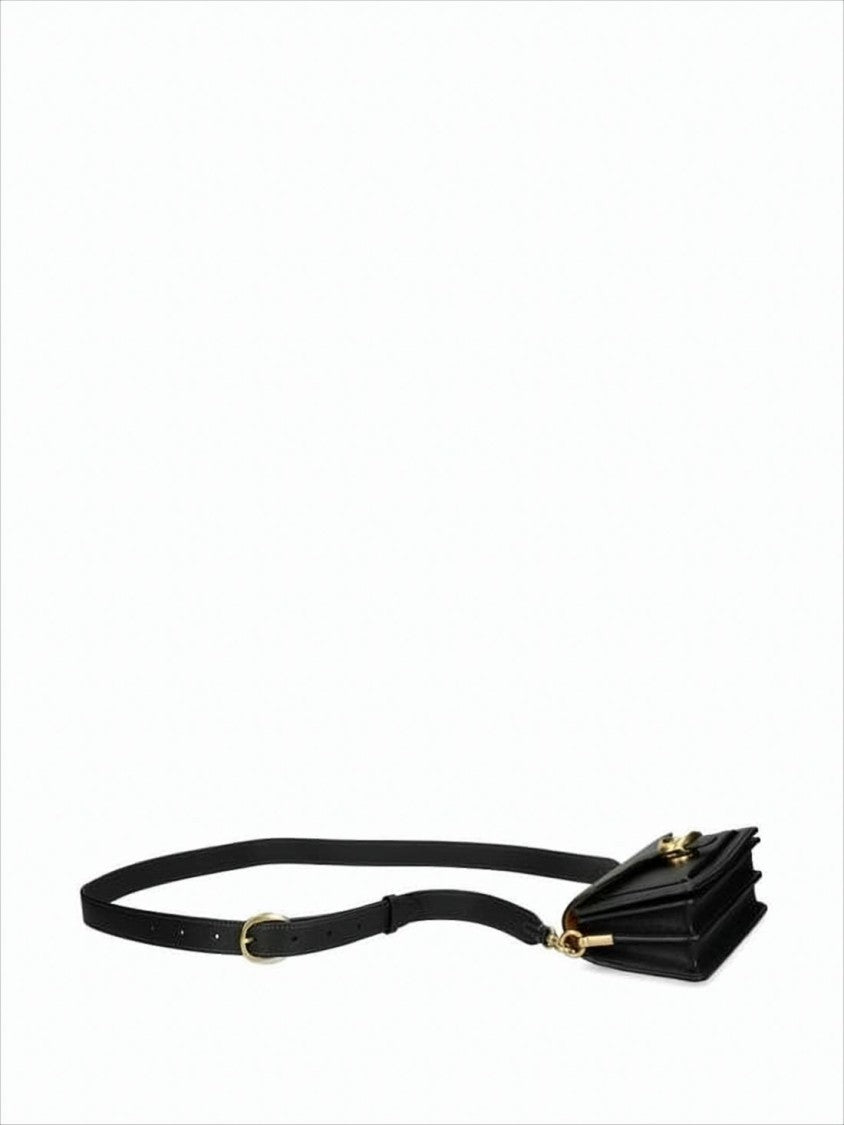 Coach Structured Black Calf Leather Crossbody Bag