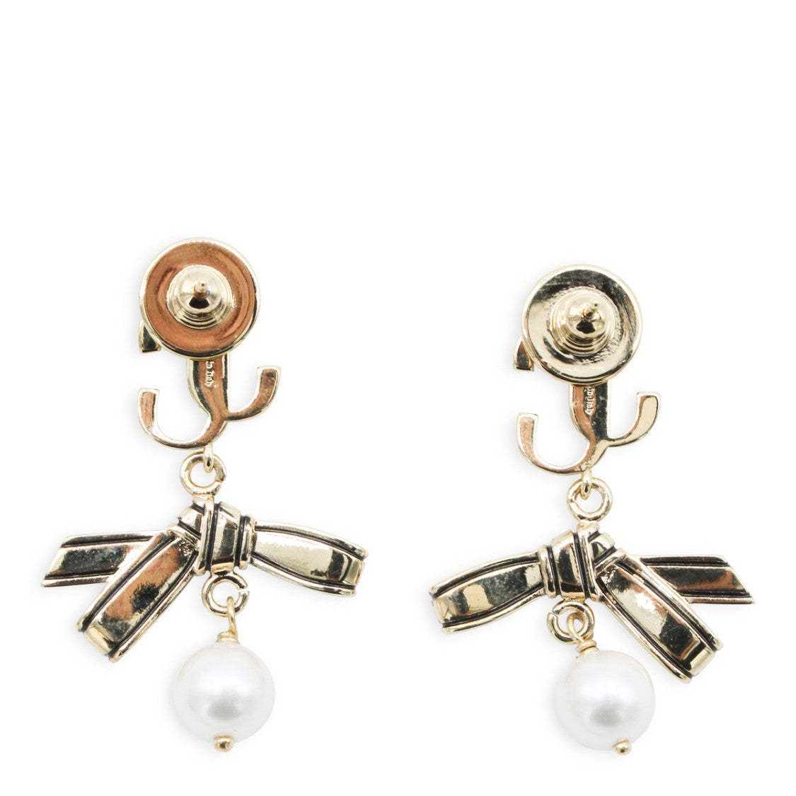 Jimmy Choo Gold-Tone Earrings With Bow Design