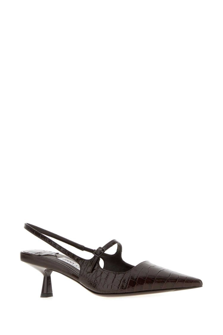 Jimmy Choo Chocolate Leather Didi 45 Pumps