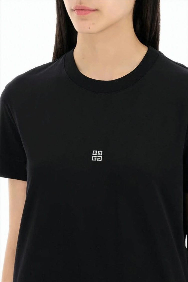 Givenchy Minimalist Short-Sleeve Black T-Shirt With Subtle Logo