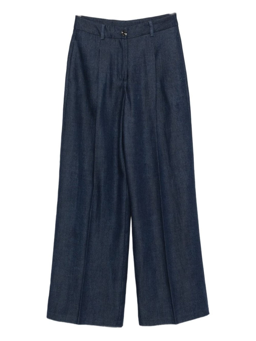 Liu Jo Pleated Front Trousers With High Waist