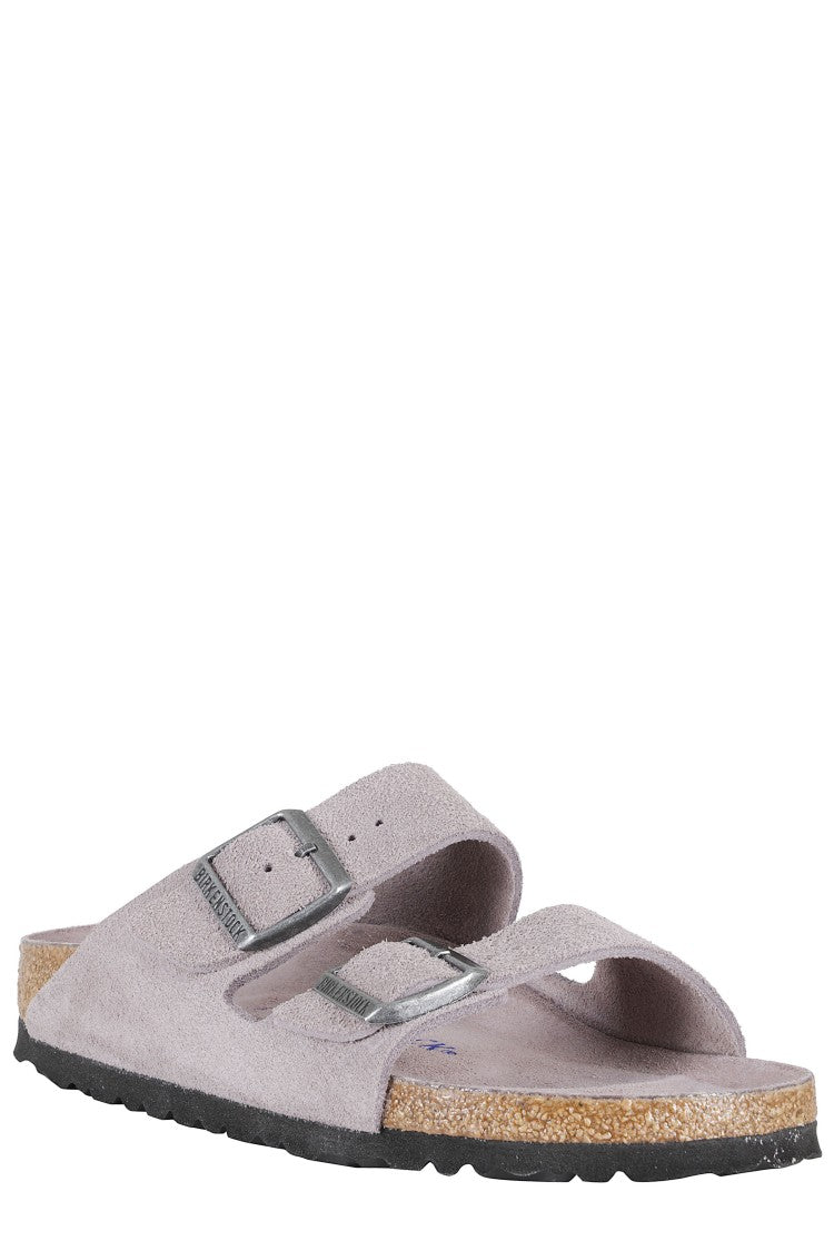 Birkenstock Purple Arizona Sfb Adjustable-Buckle Suede Sandals