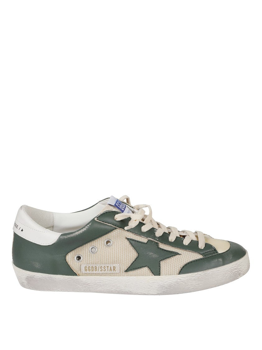 Golden Goose Low-Top Sneakers With Textured Green