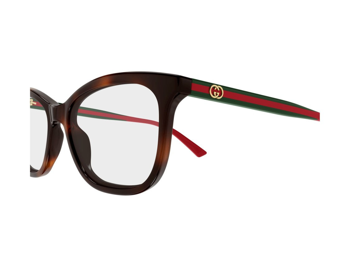 Gucci Gg2117o Striped Tortoiseshell Acetate Oversized Eyeglasses