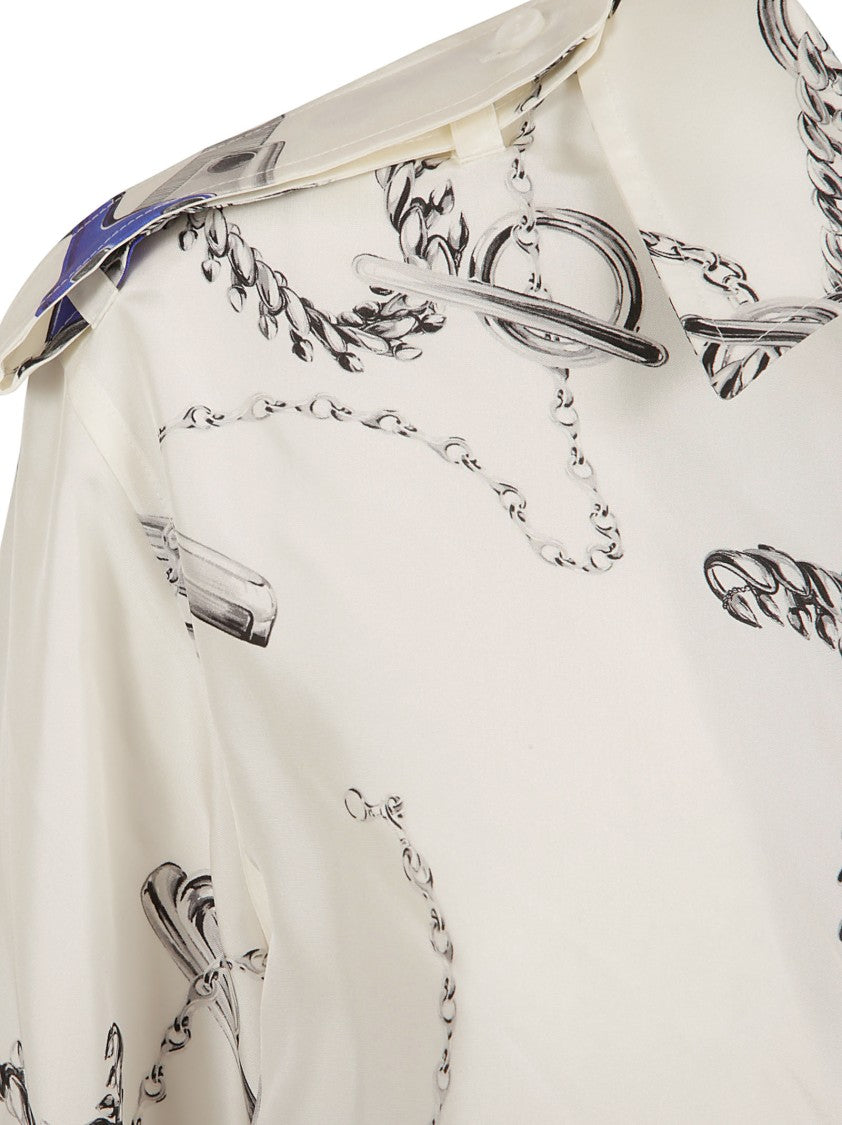 Burberry Graphic Print Silk Shirt