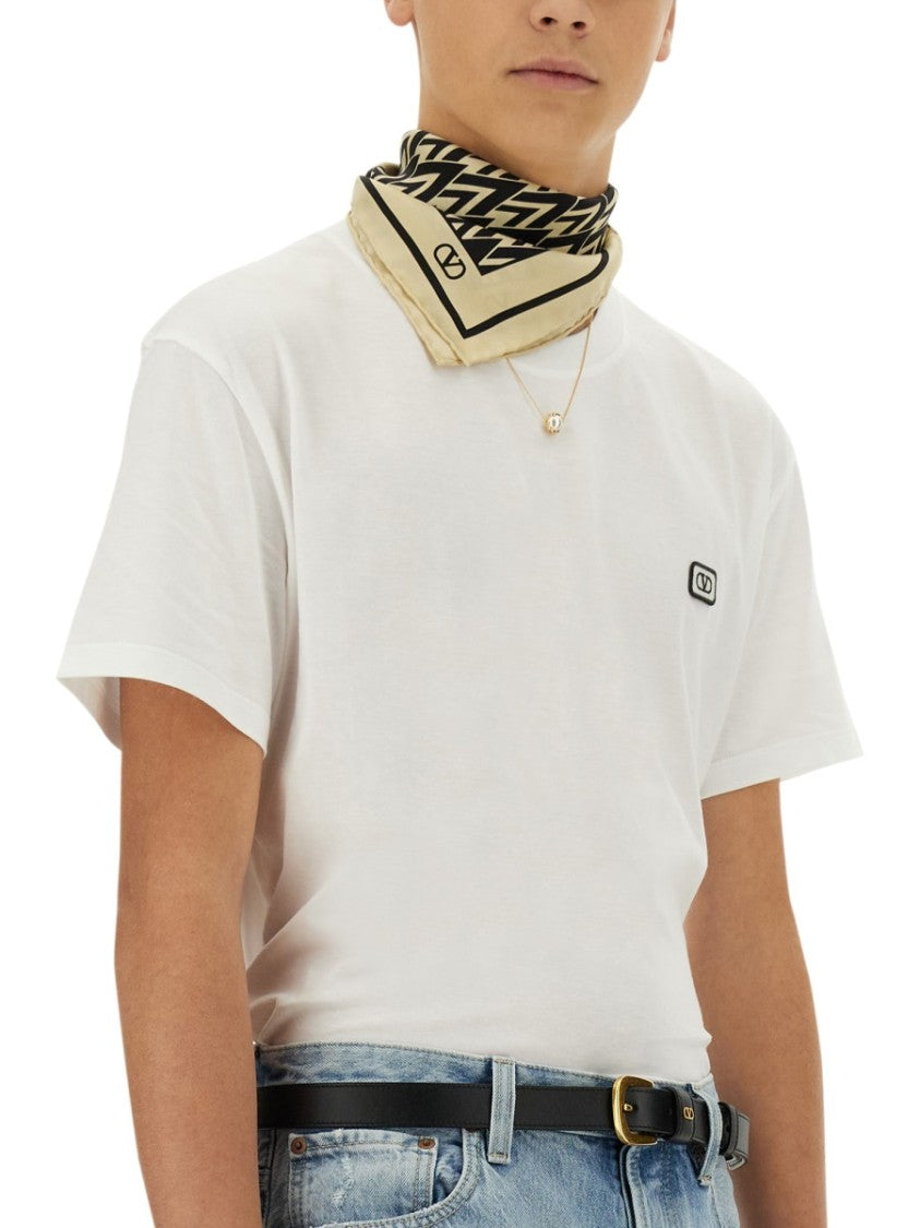 Valentino Vlogo" Patch Cotton T-Shirt