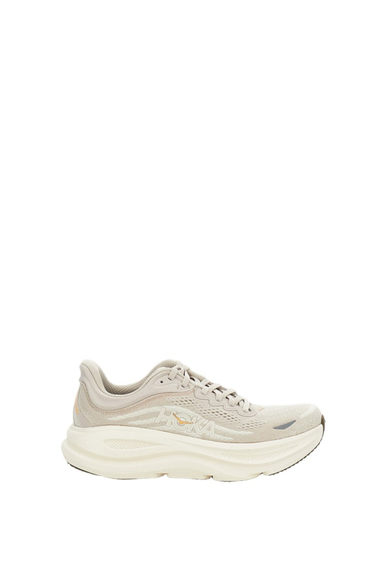 Hoka Grey Bondi 9 Technical Mesh Eva Foam Sneakers