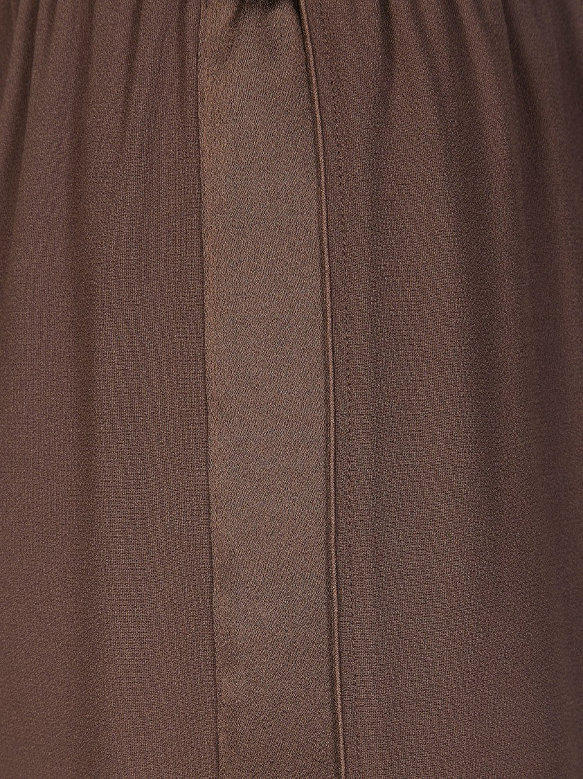 Forte Forte Rich Brown Elastic Waist Wide-Leg Pants
