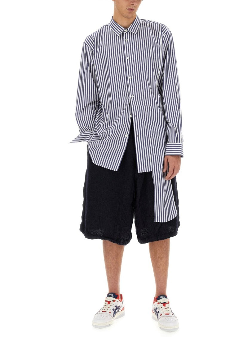 Comme Des Garçons Asymmetrical Striped Shirt