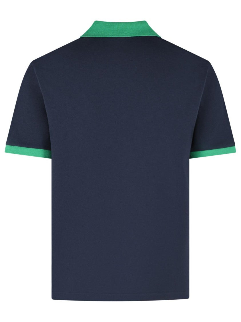 Versace Dark Navy Cotton Polo Shirt