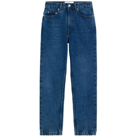 Ami Paris Classic Straight-Leg Denim Pants In Deep Blue Wash
