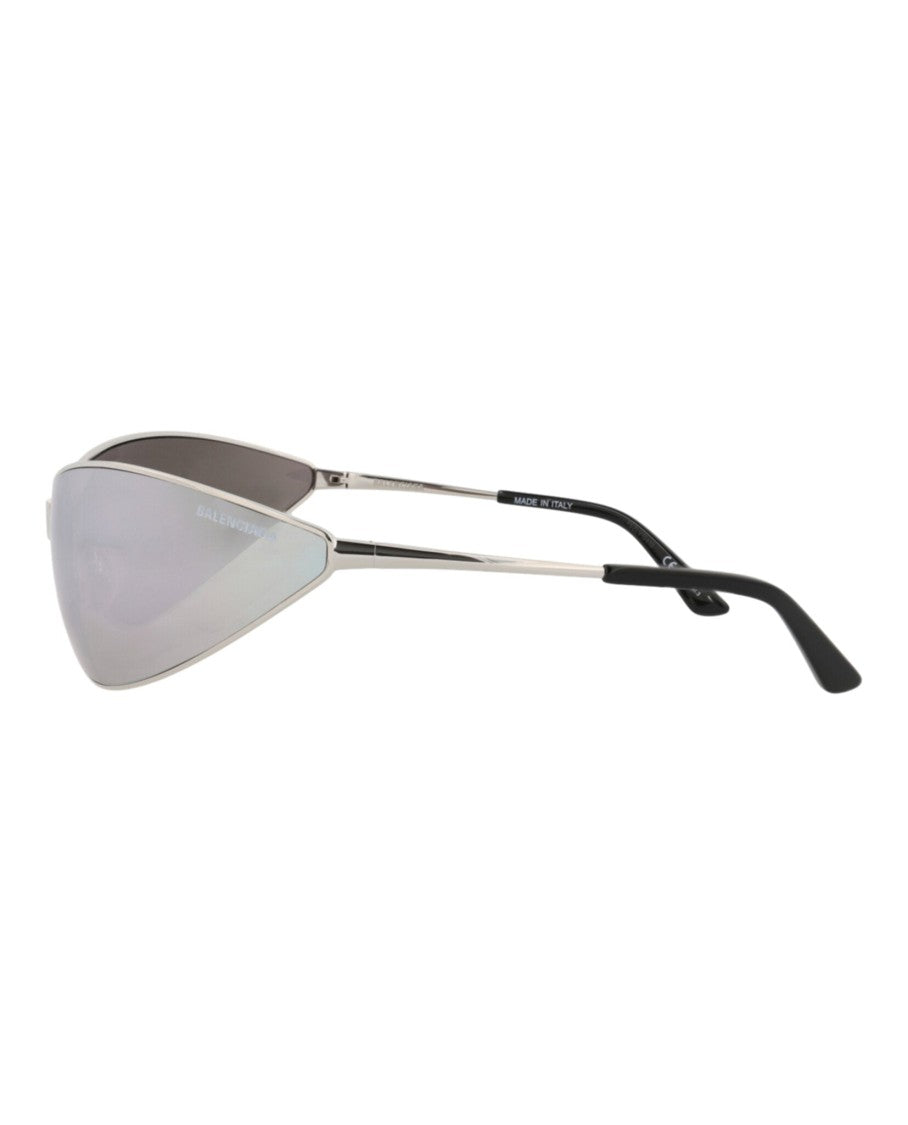 Balenciaga Shield-Frame Metal Sunglasses