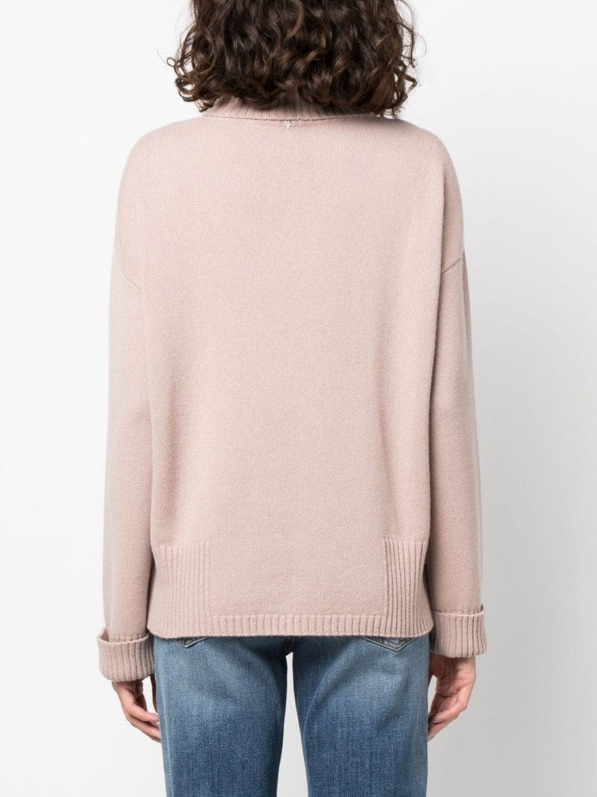 Lorena Antoniazzi Roll-Neck Light Pink Knitwear Jumper