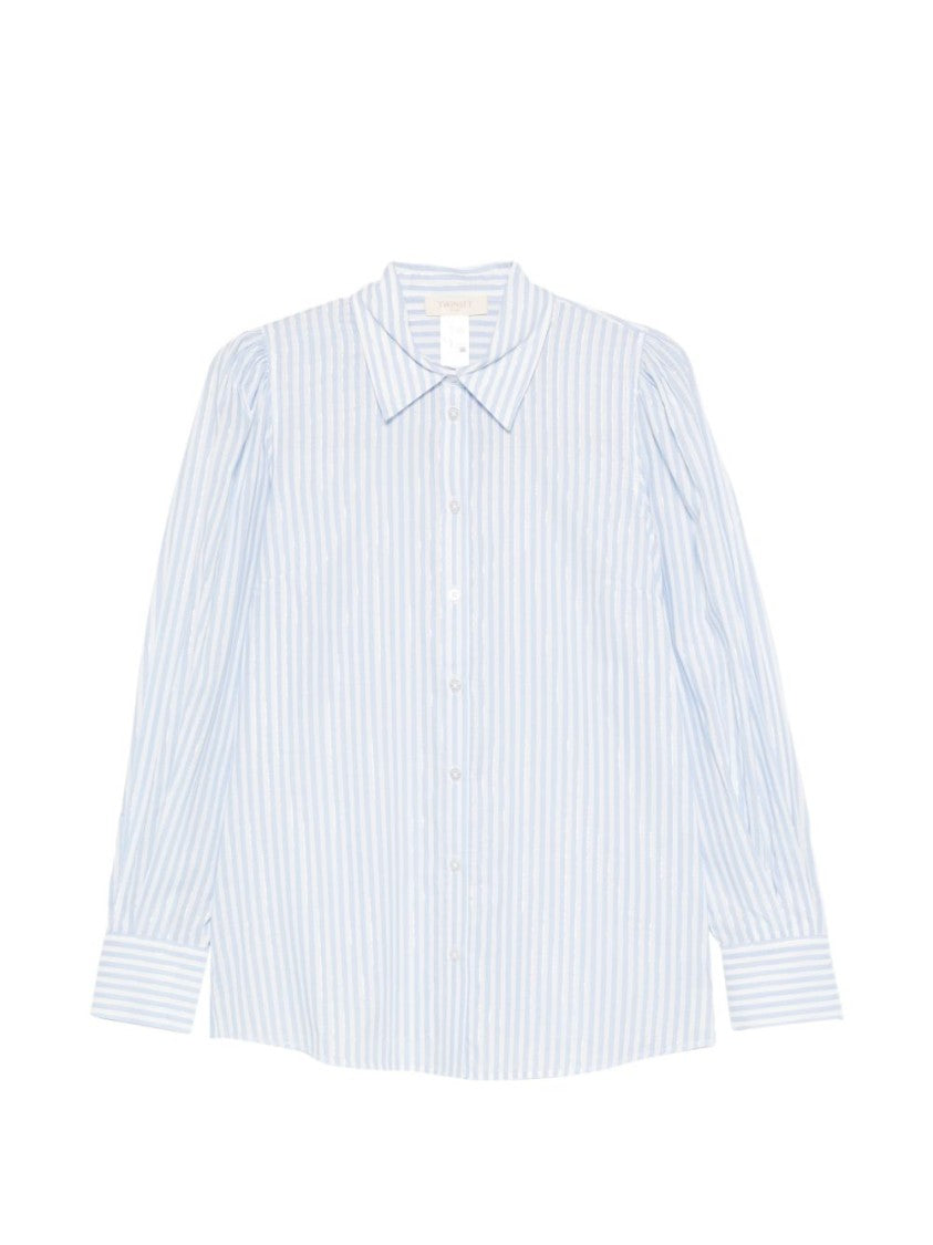 Twin-Set Blue White Striped Pointed Shirt